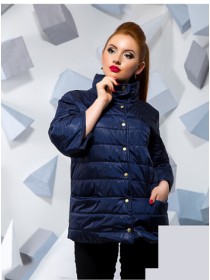 Жіноча куртка з укороченим рукавом синя